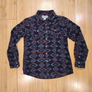 Ariat Women’s Western Aztec Print Flannel Shirt Size M